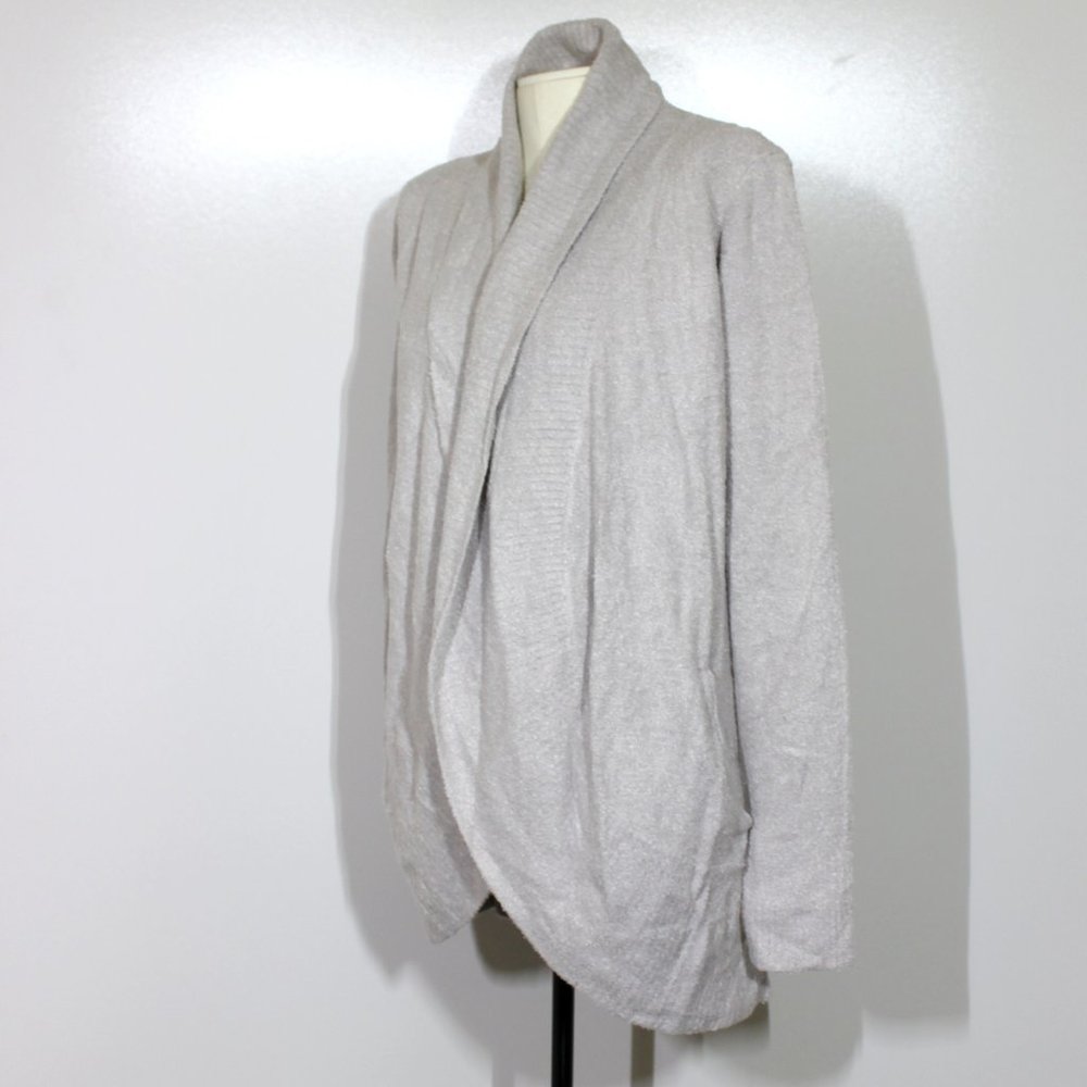 Barefoot Dreams Cozy Chic Lite Circle Cardi Silver